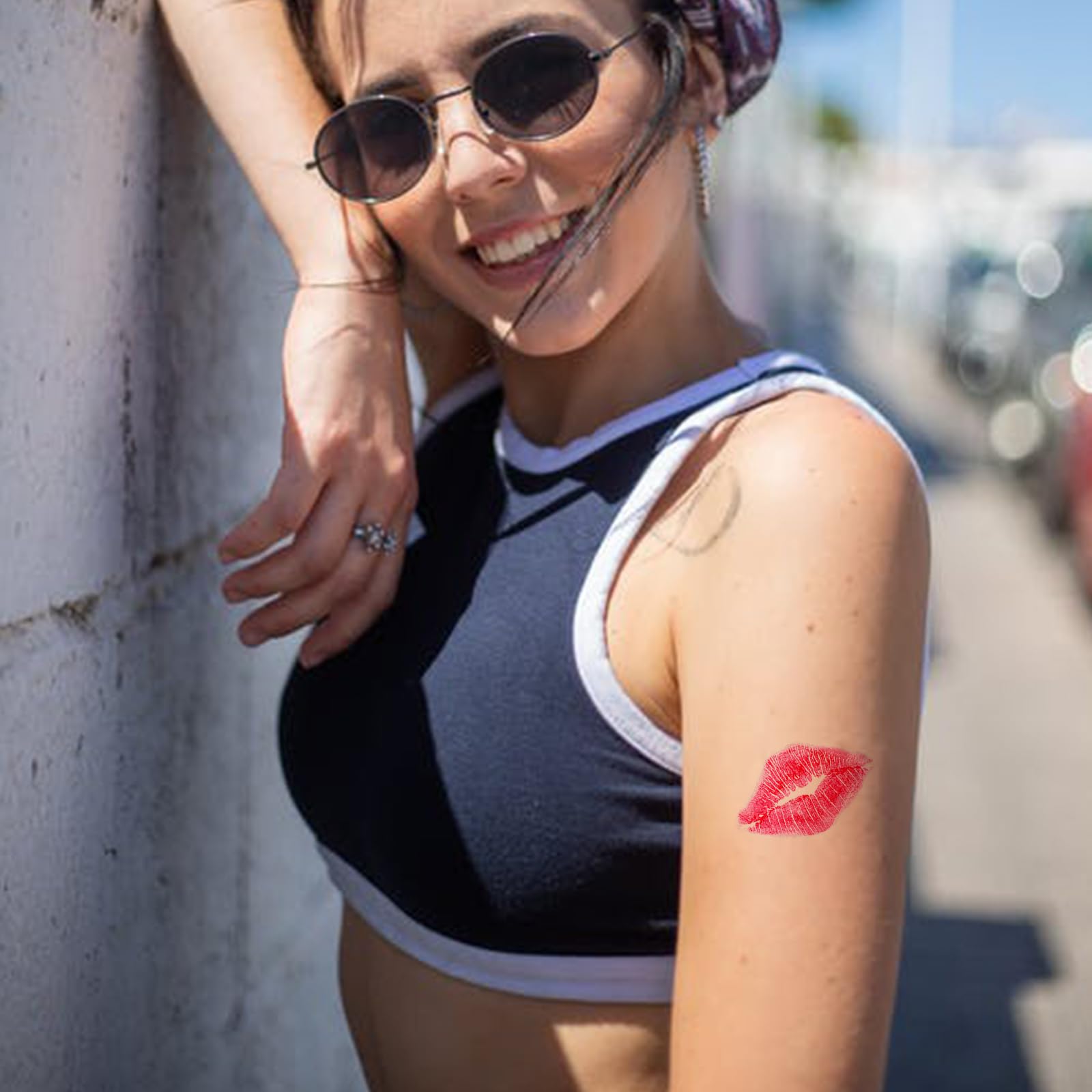 Skedimu party decor lip tattoos ideal for celebrations and photos.