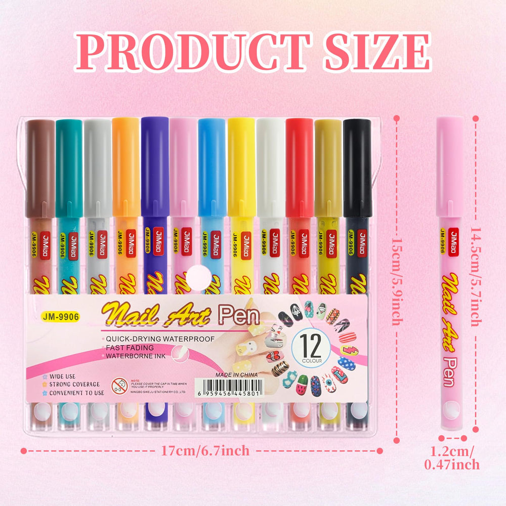 Sketchtastic fine tip nail art marker enables clean lines and detail.