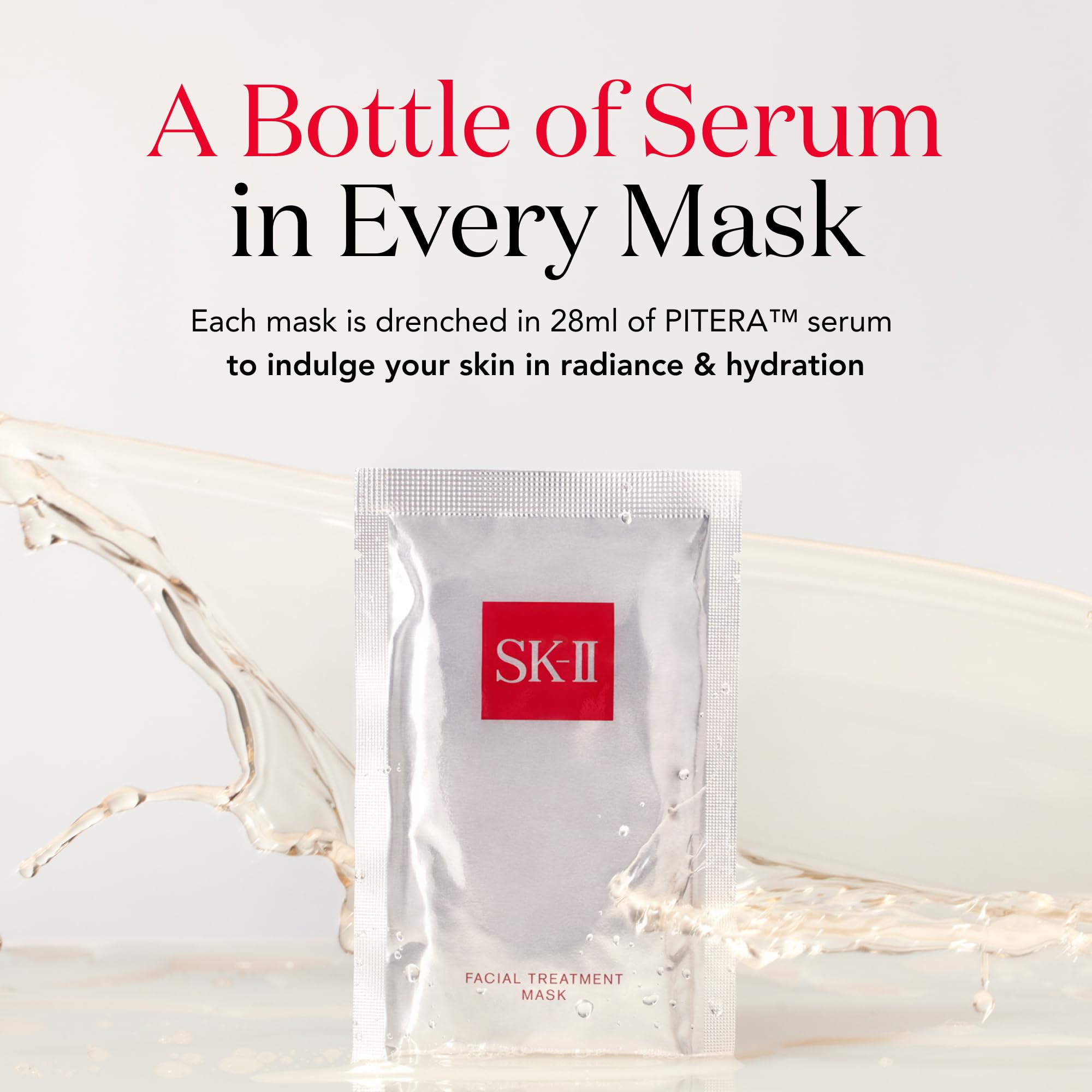 Close-up of PITERA serum nourishing skin with natural nutrients.