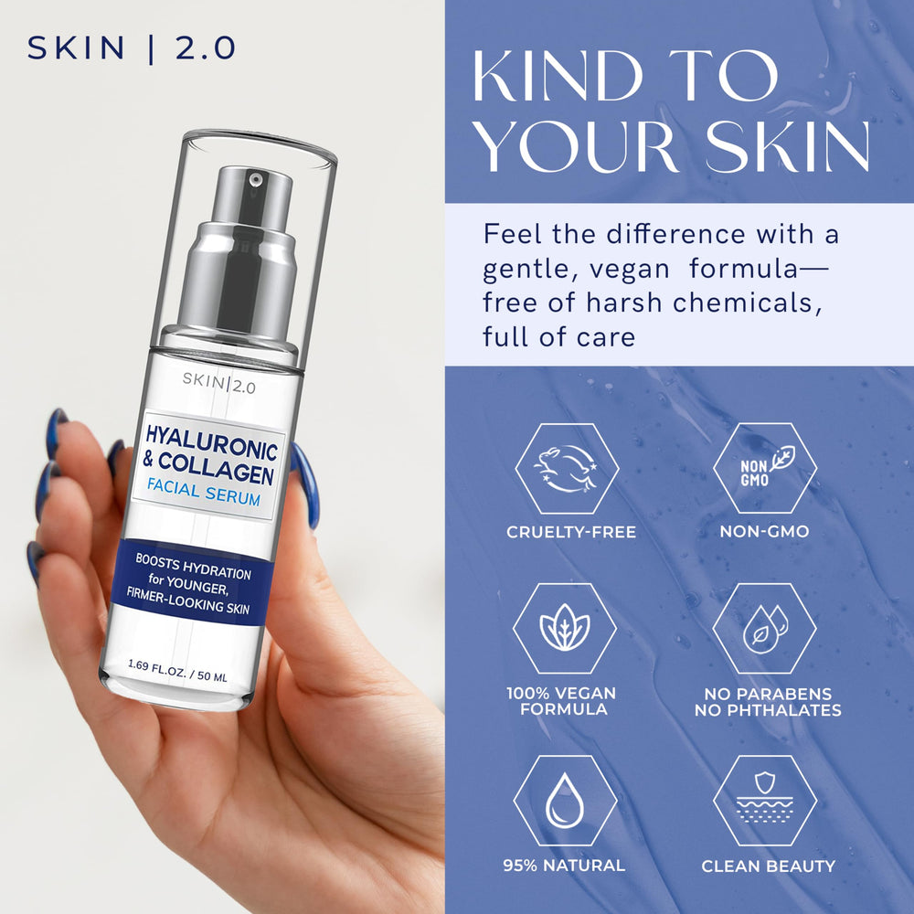 Skin 2.0 collagen glow on skin under soft lighting