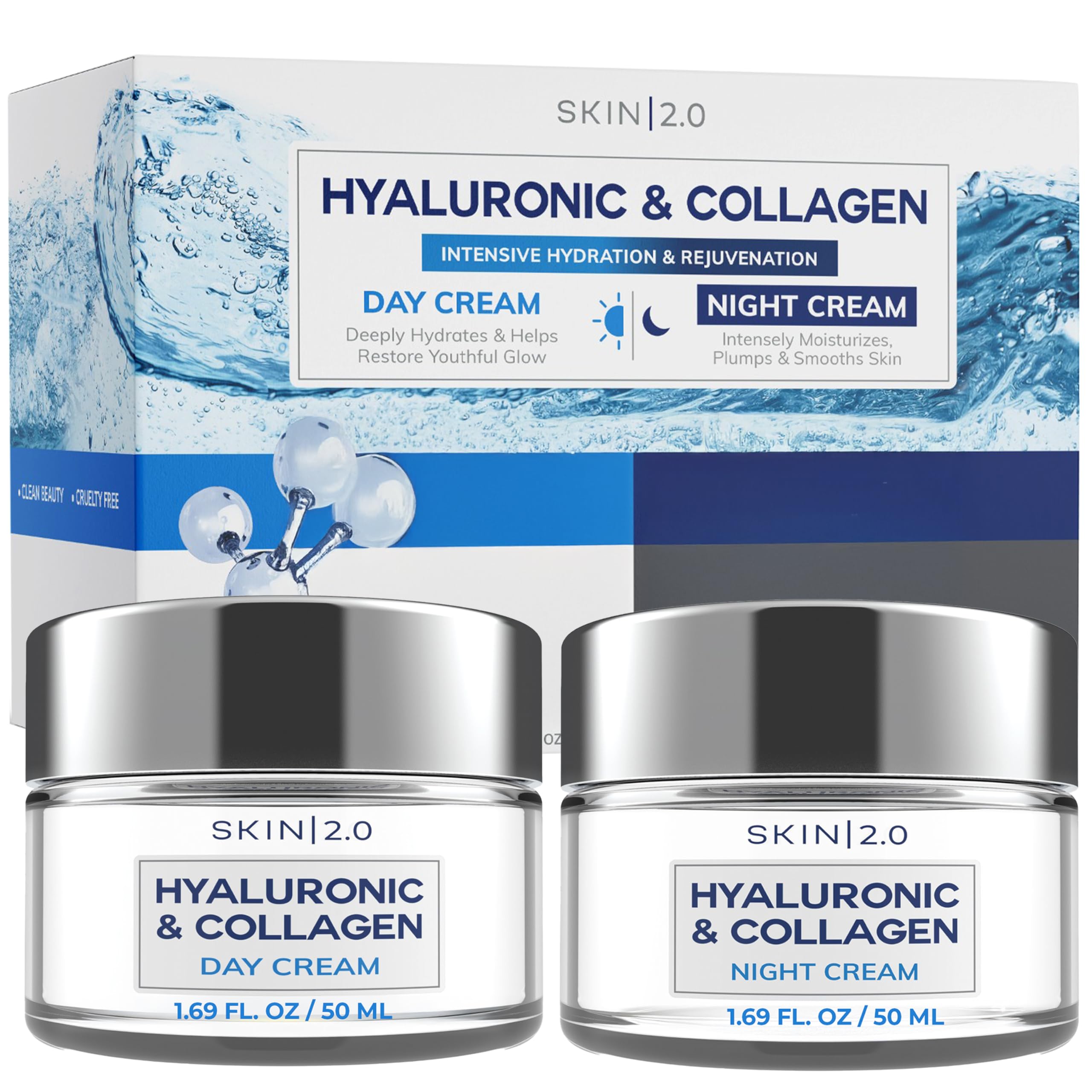 Skin 2.0 Day Cream pump bottle for all-day hydration