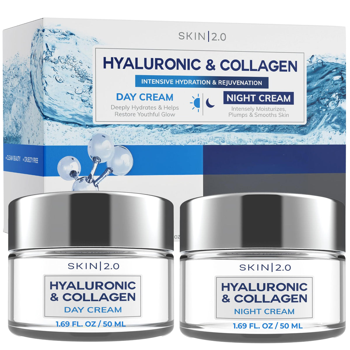 Skin 2.0 Day Cream pump bottle for all-day hydration
