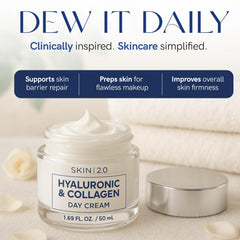 Skin 2.0 tube being massaged onto the face for daily moisture