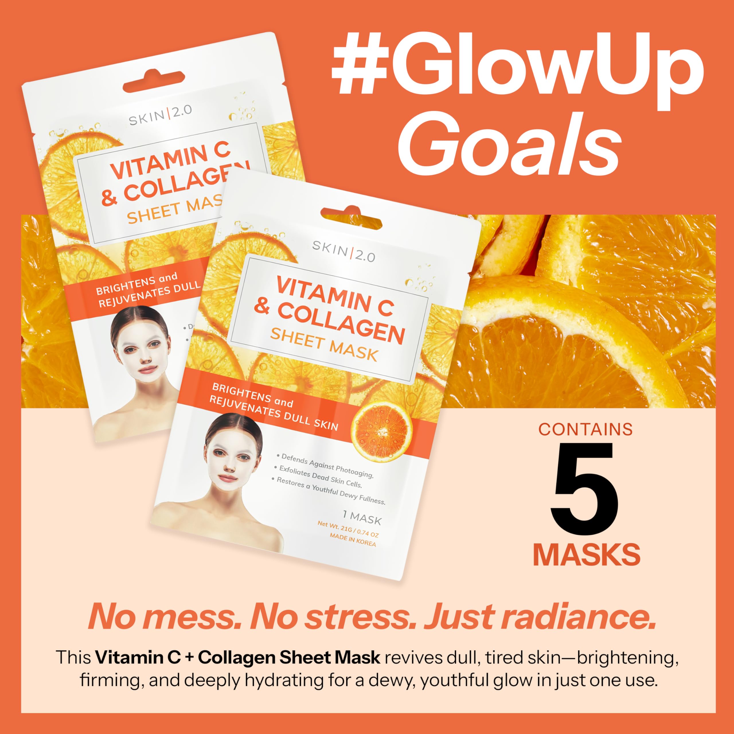 A person applies Skin 2.0 mask for a spa-like at-home treatment