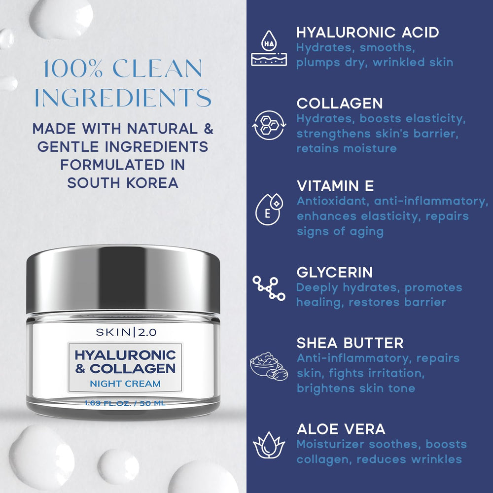 Skin 2.0 night cream texture spread for smooth, radiant skin