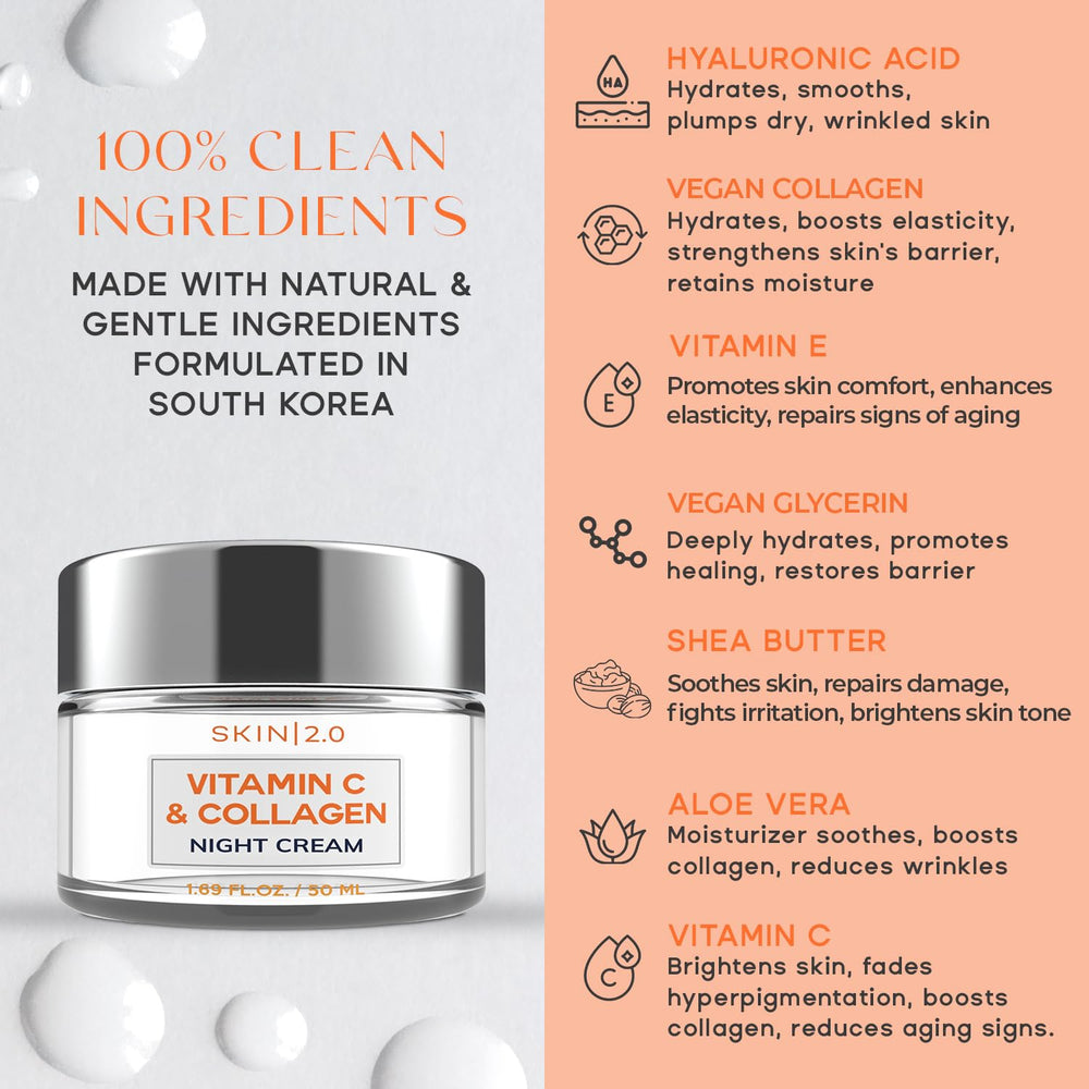 Skin 2.0 night cream on hand demonstrates easy nightly application.