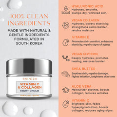 Skin 2.0 night cream on hand demonstrates easy nightly application.