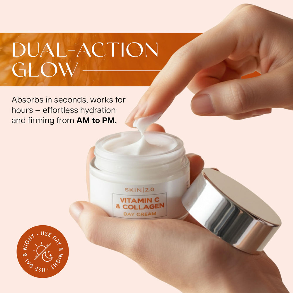 Skin 2.0 Night Cream being applied before bed for overnight support