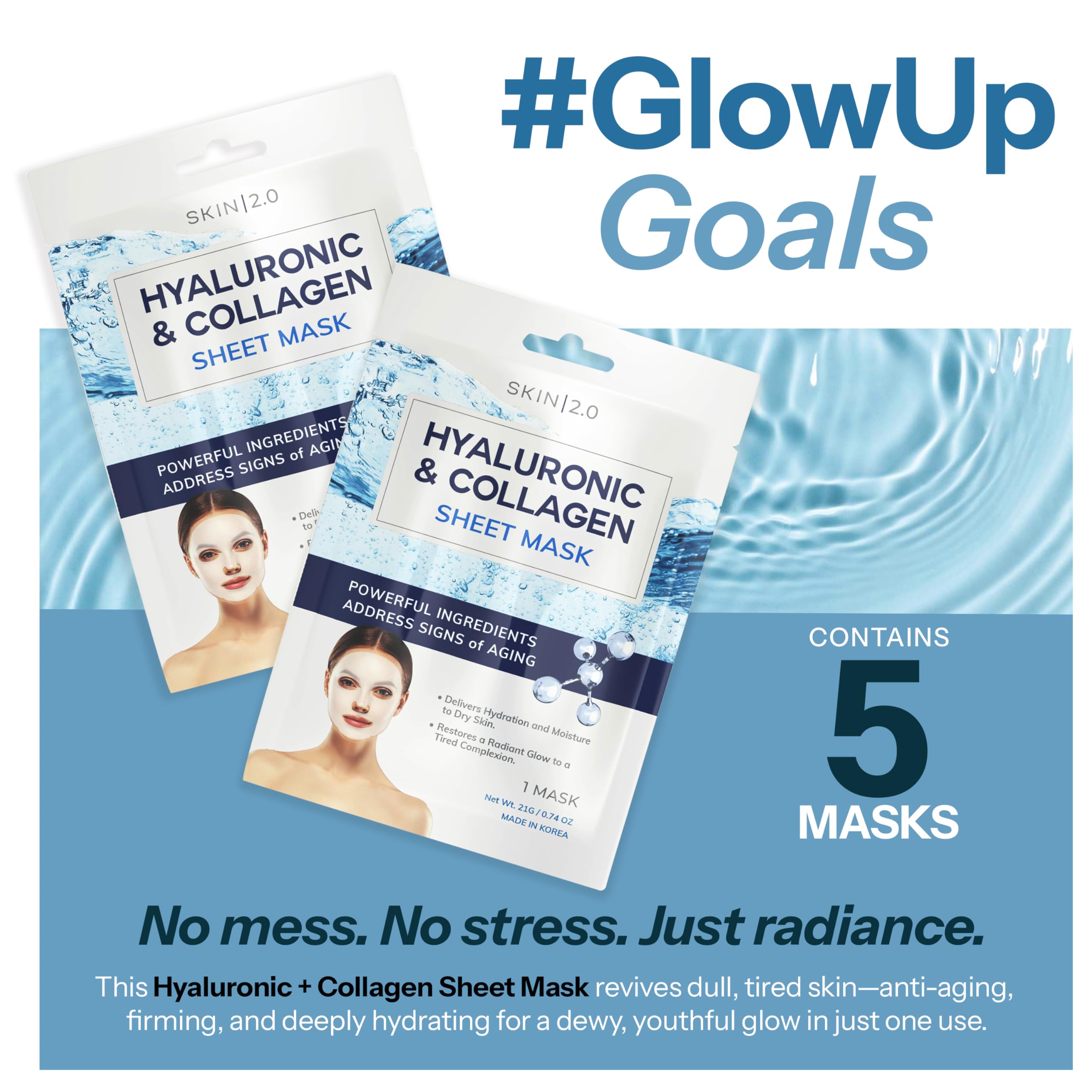Skin 2.0 mask helps firm and tone facial skin.