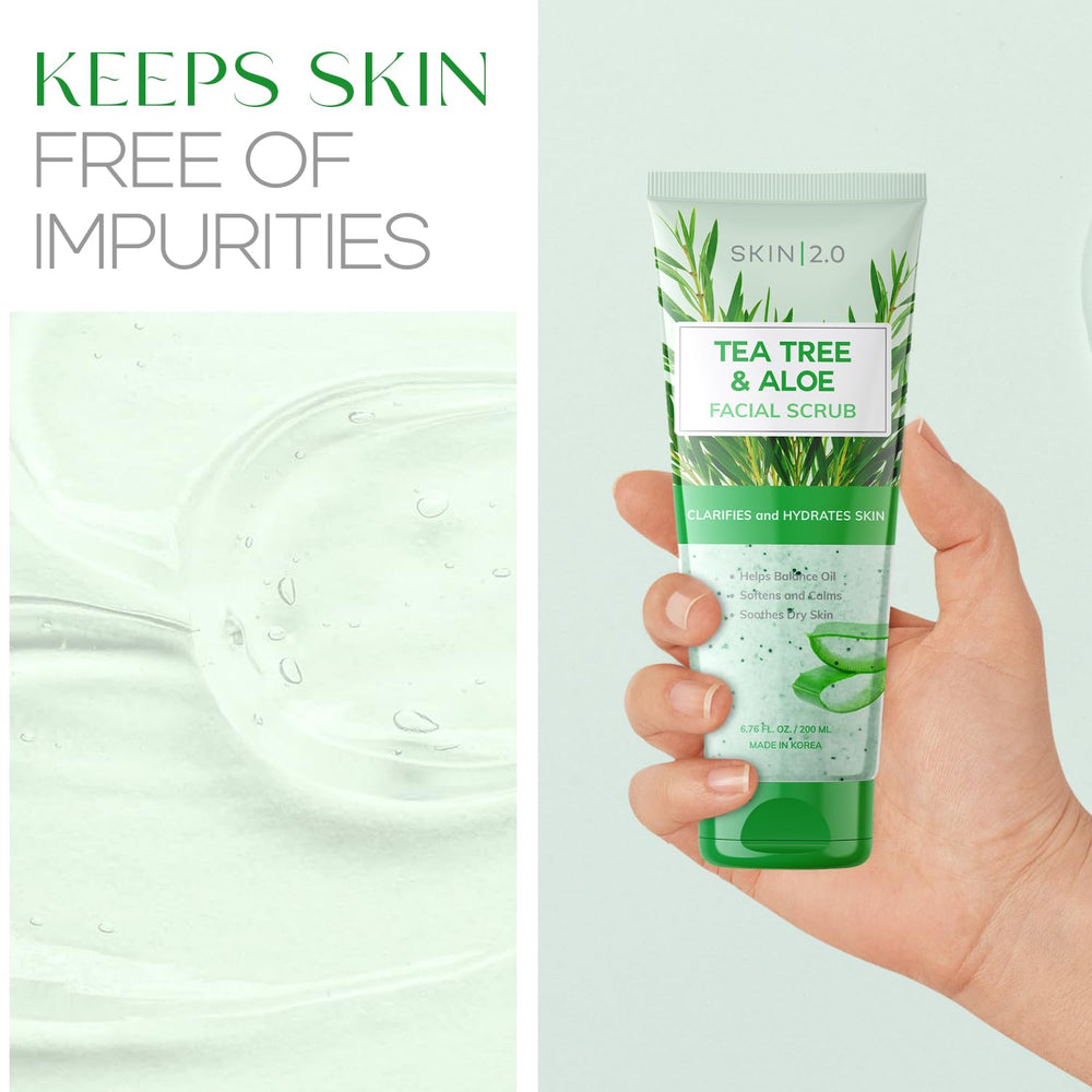 Dermatologist-tested label on Skin 2.0 Exfoliating Scrub