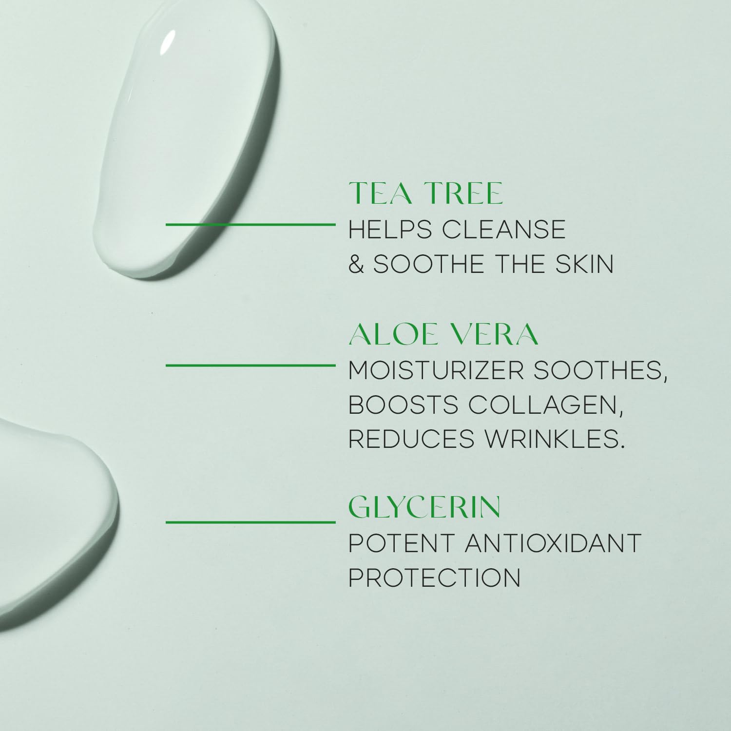 Korean skincare blend of tea tree and aloe in Skin 2.0 formula