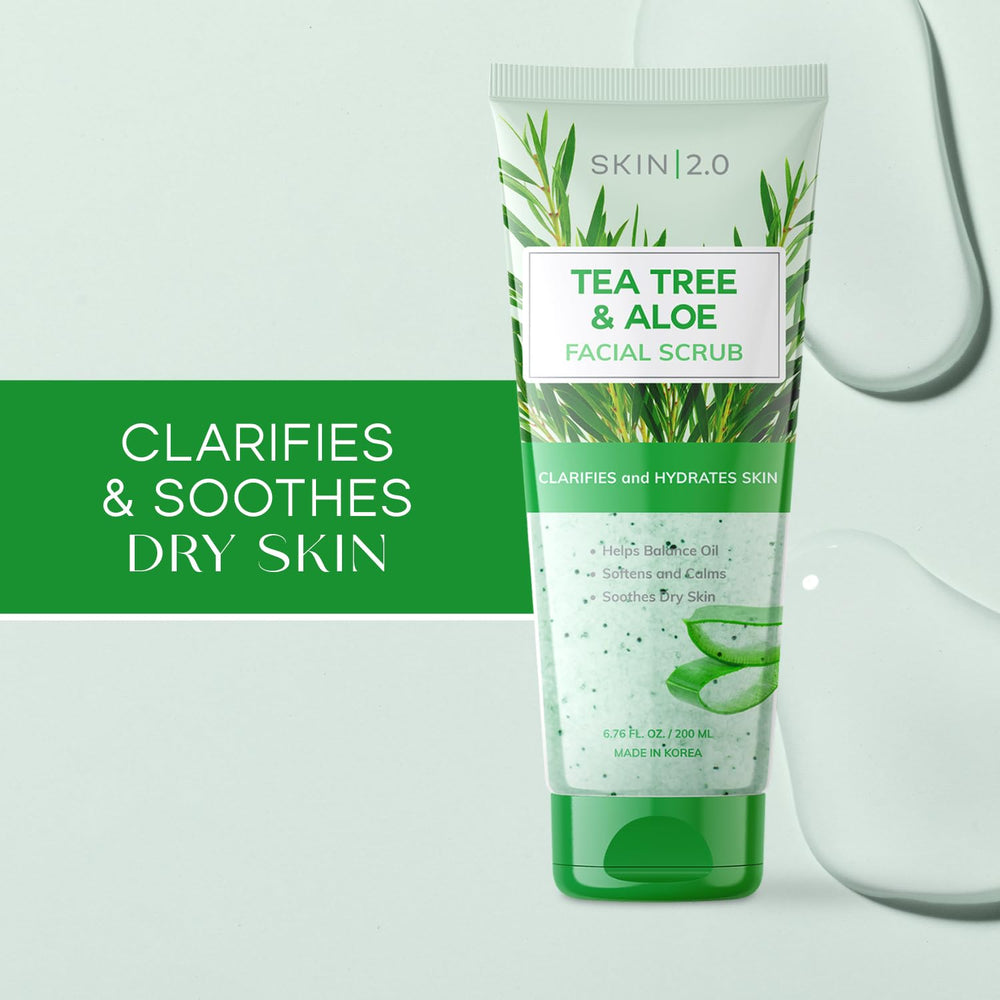 Close-up texture of Skin 2.0 scrub showing gentle exfoliating particles