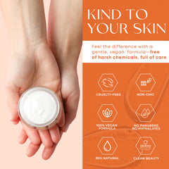 Skin 2.0 moisturizer on skin shows immediate smoothness and glow.