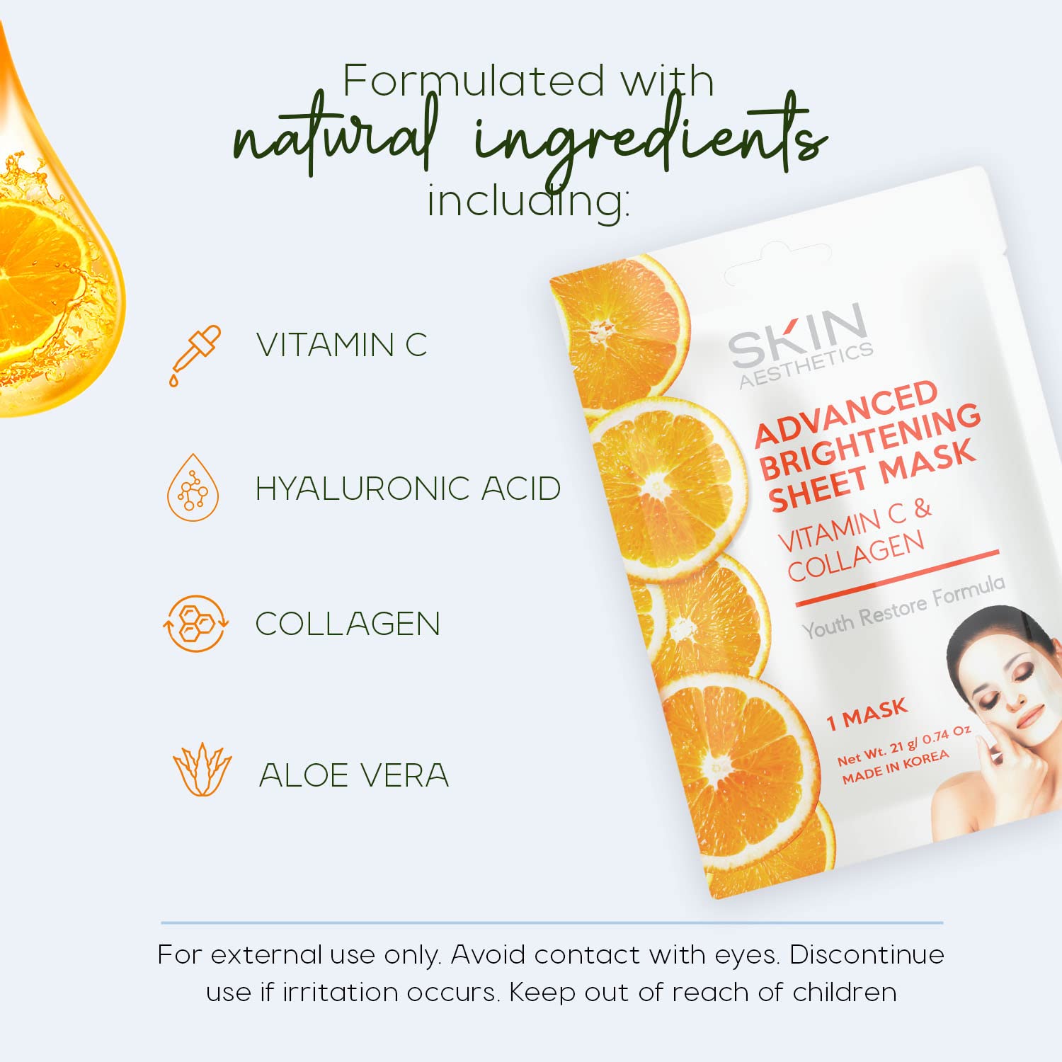 At-home spa moment with Skin Aesthetics facial mask.