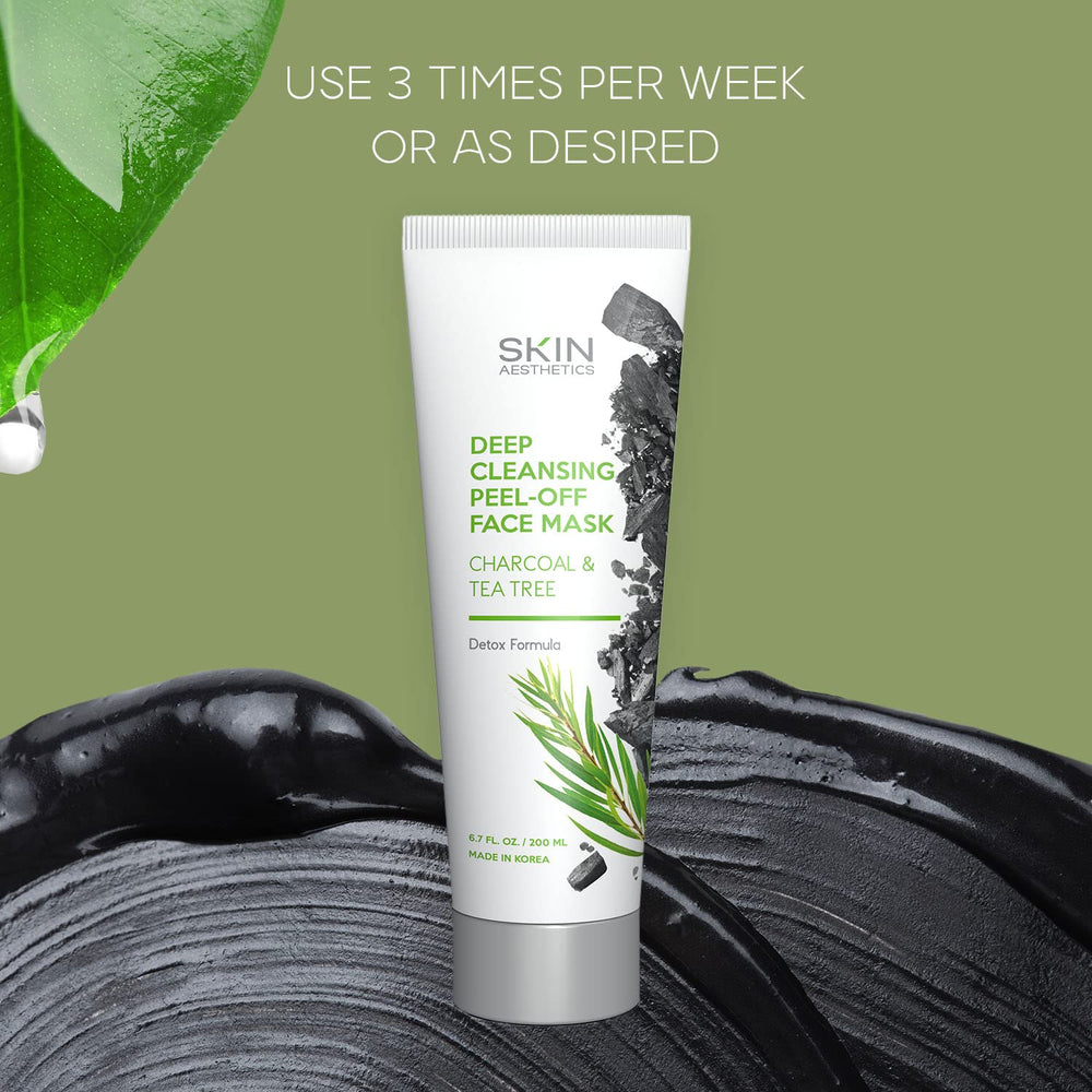 Drying stage of Skin Aesthetics mask indicates the 15–20 minute peel-off process.