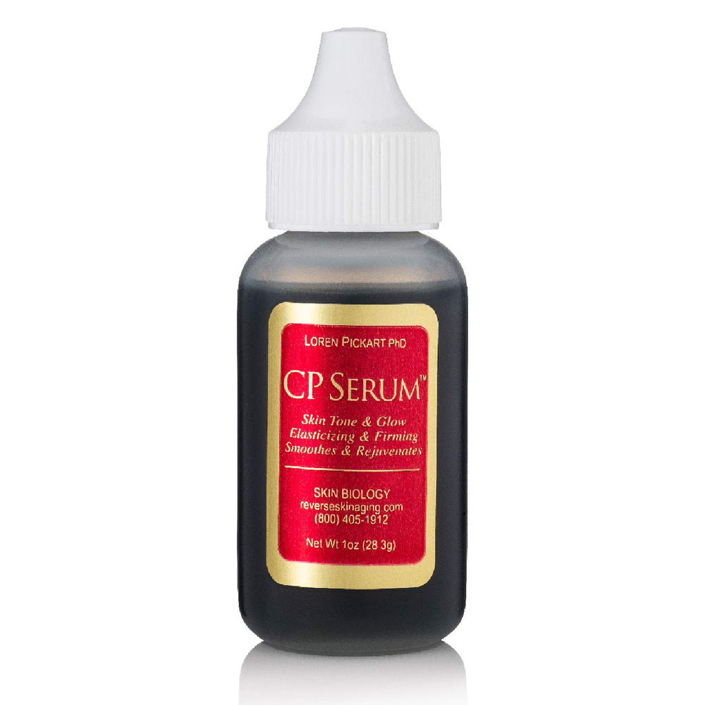 Skin Biology CP Serum bottle with dropper for precise daily application.