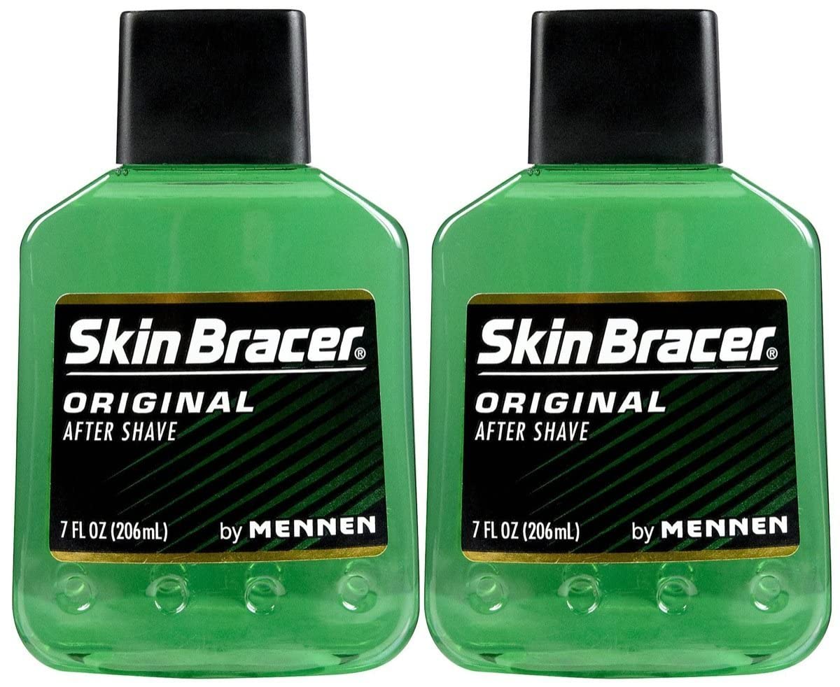 Skin Bracer by Mennen after-shave original bottle delivers cooling post-shave refreshment.