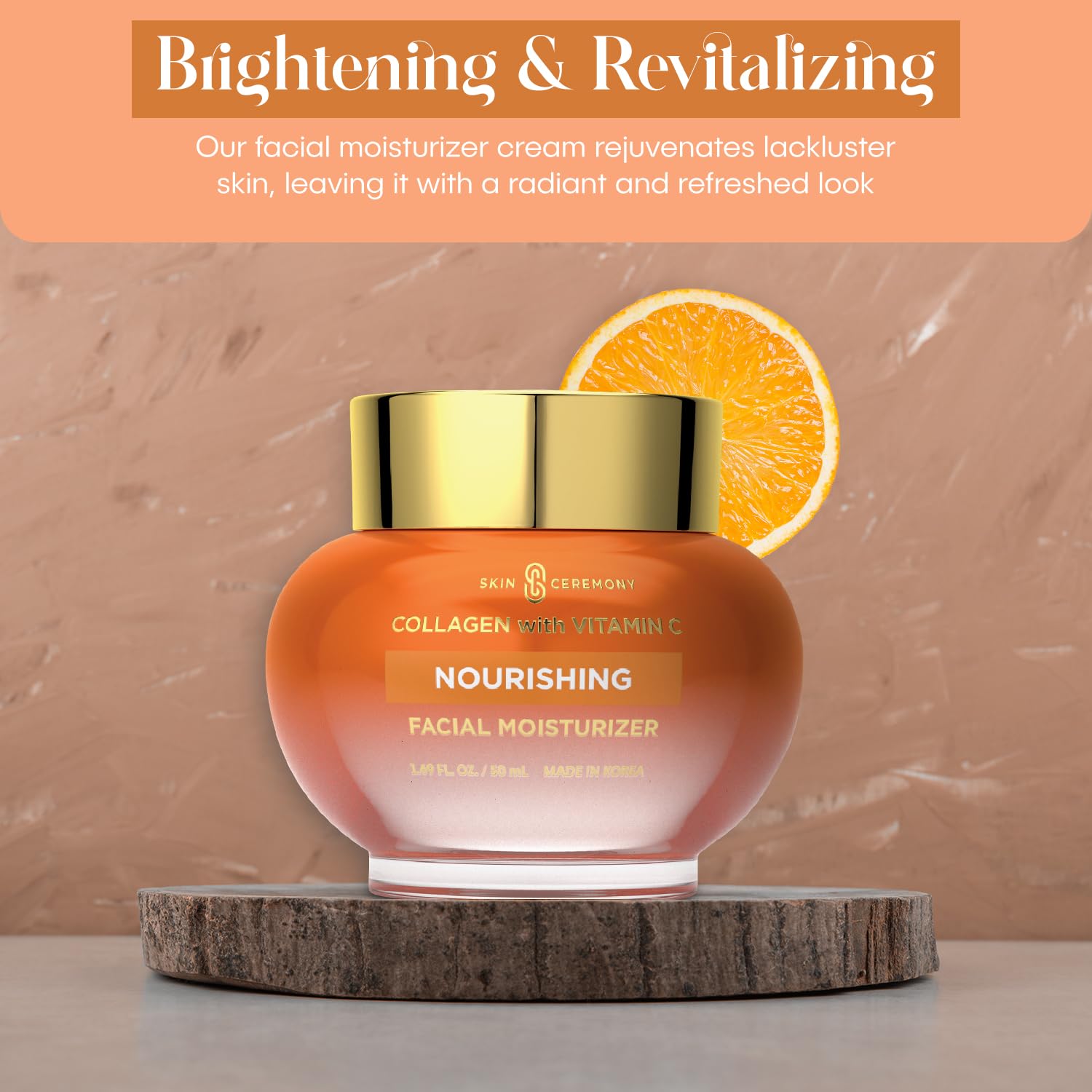 Skin Ceremony moisturizer cream texture on hand for easy daily hydration.