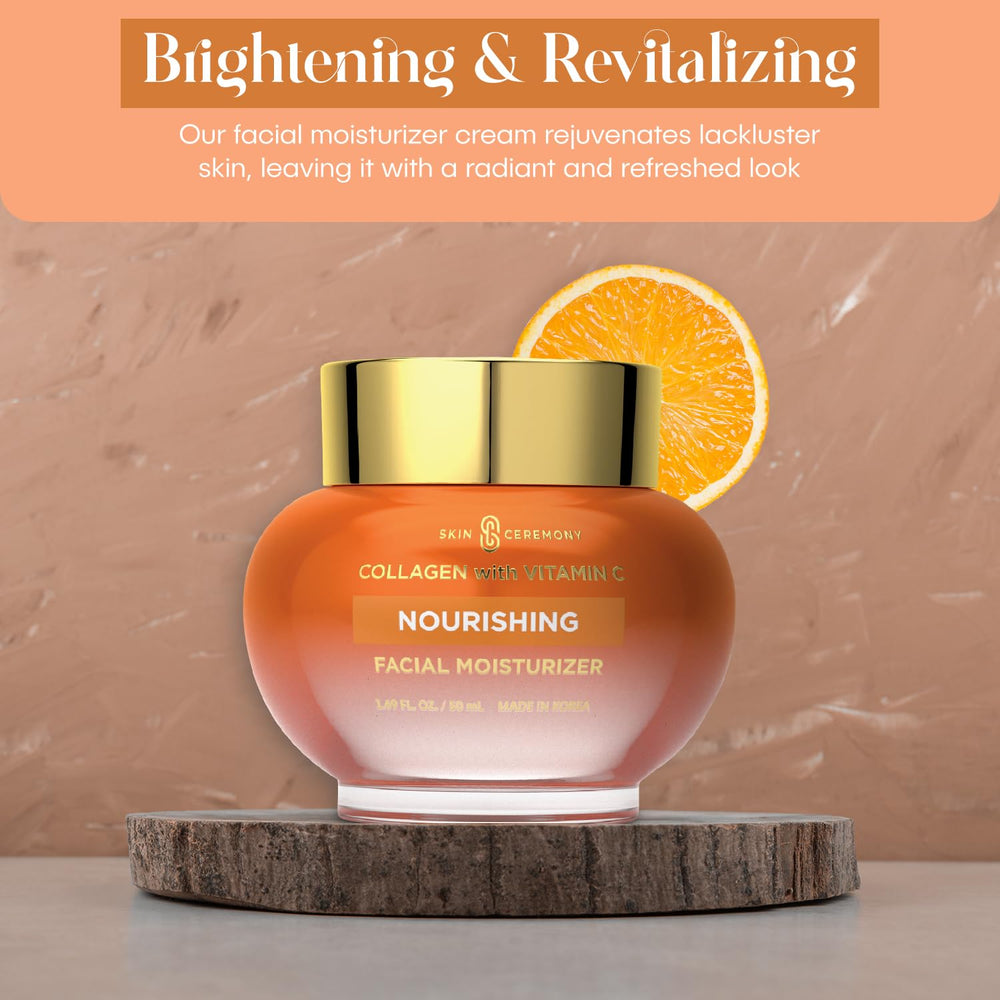Skin Ceremony moisturizer cream texture on hand for easy daily hydration.