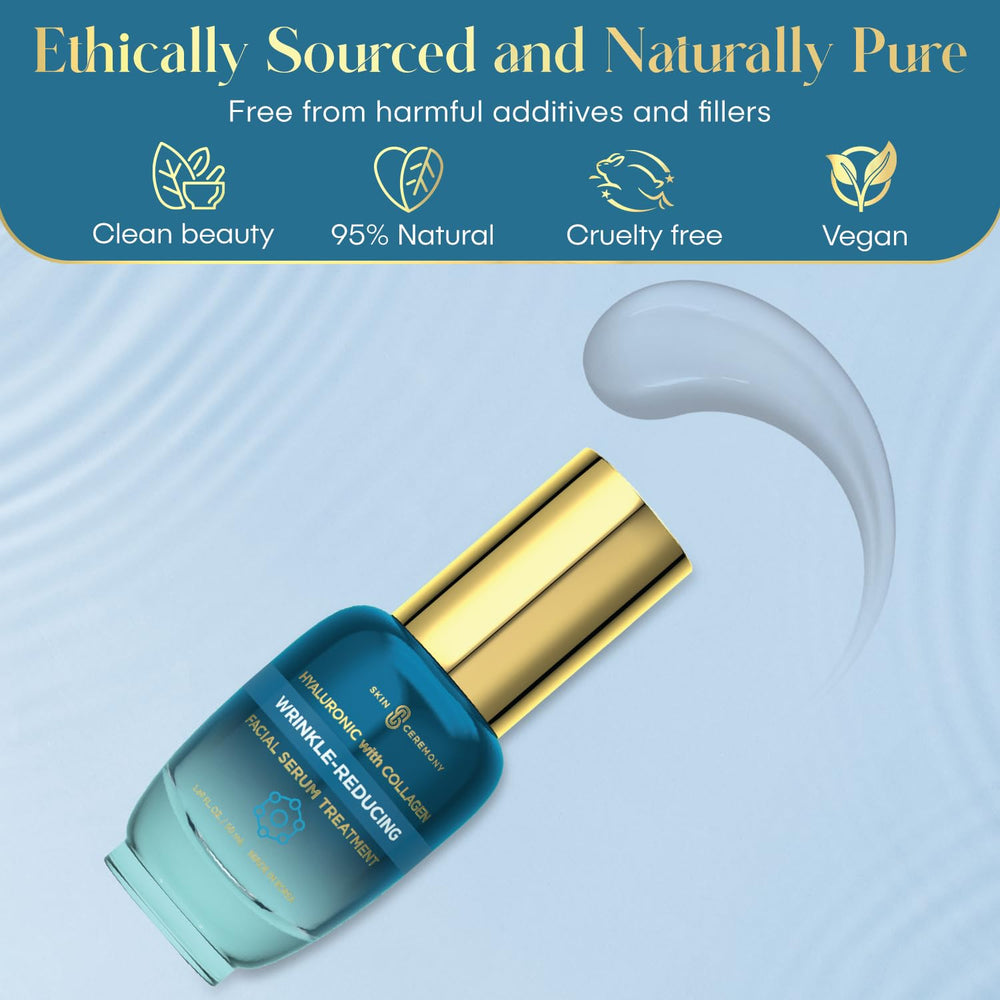 Skin Ceremony serum texture close-up ready for application.