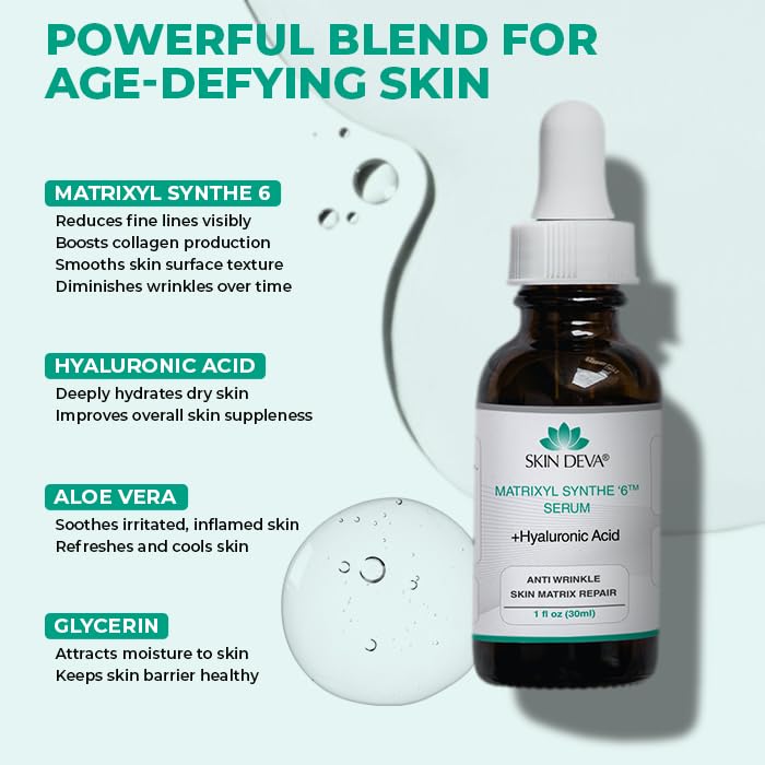 SKIN DEVA serum packaging box shown for premium skincare routine