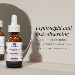 SKIN DEVA serum vial on display for skincare routine enhancement.