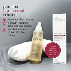 Applying Skin Doctors Hair No More to the skin helps deter hair growth.