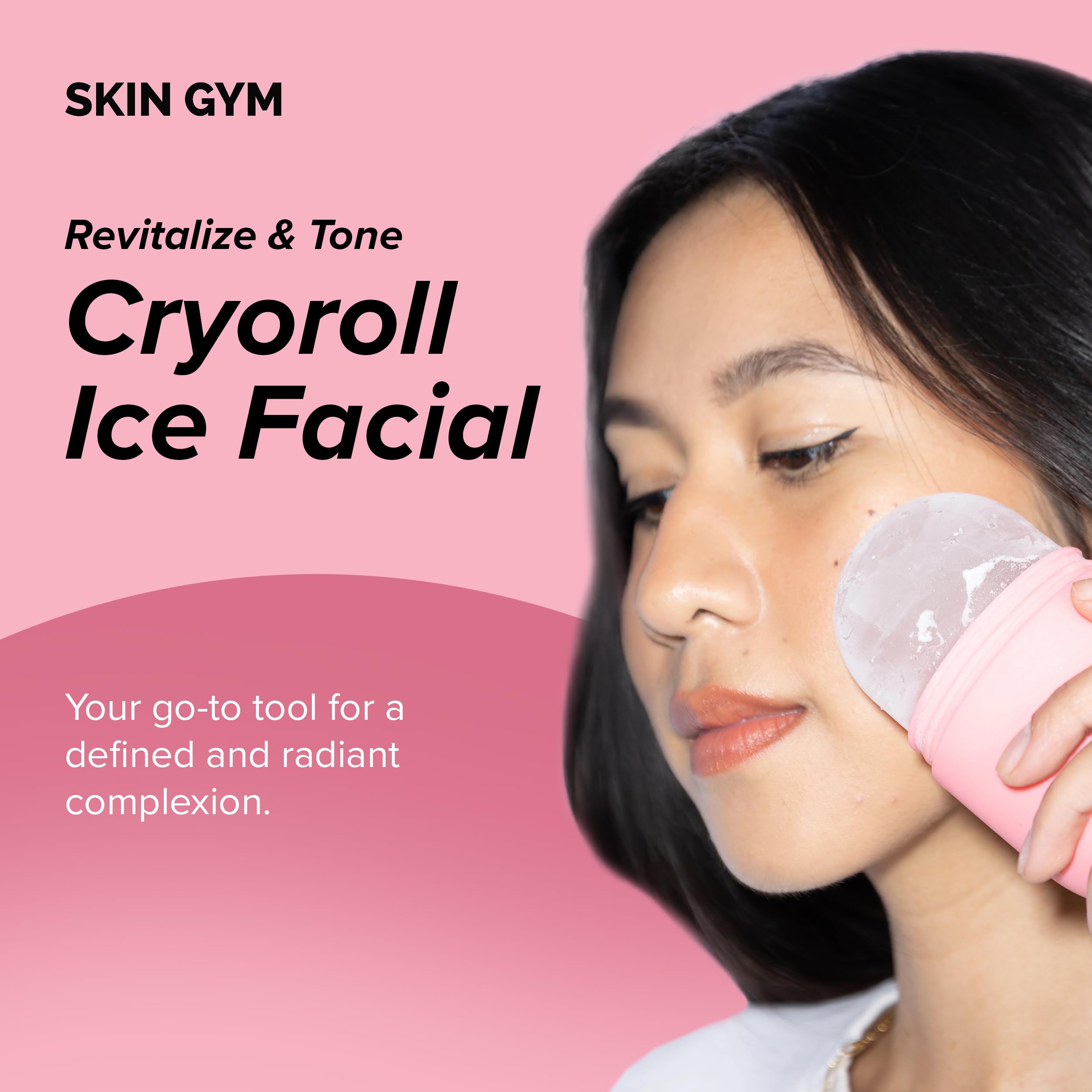 Skin Gym Ice Roller depuffs morning skin with soothing cooling touch.