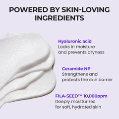 An application view of Barrierderm being spread evenly on skin for lasting moisture.