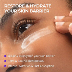 Close-up texture of SKIN&LAB Barrierderm Intensive Cream shows quick absorption.