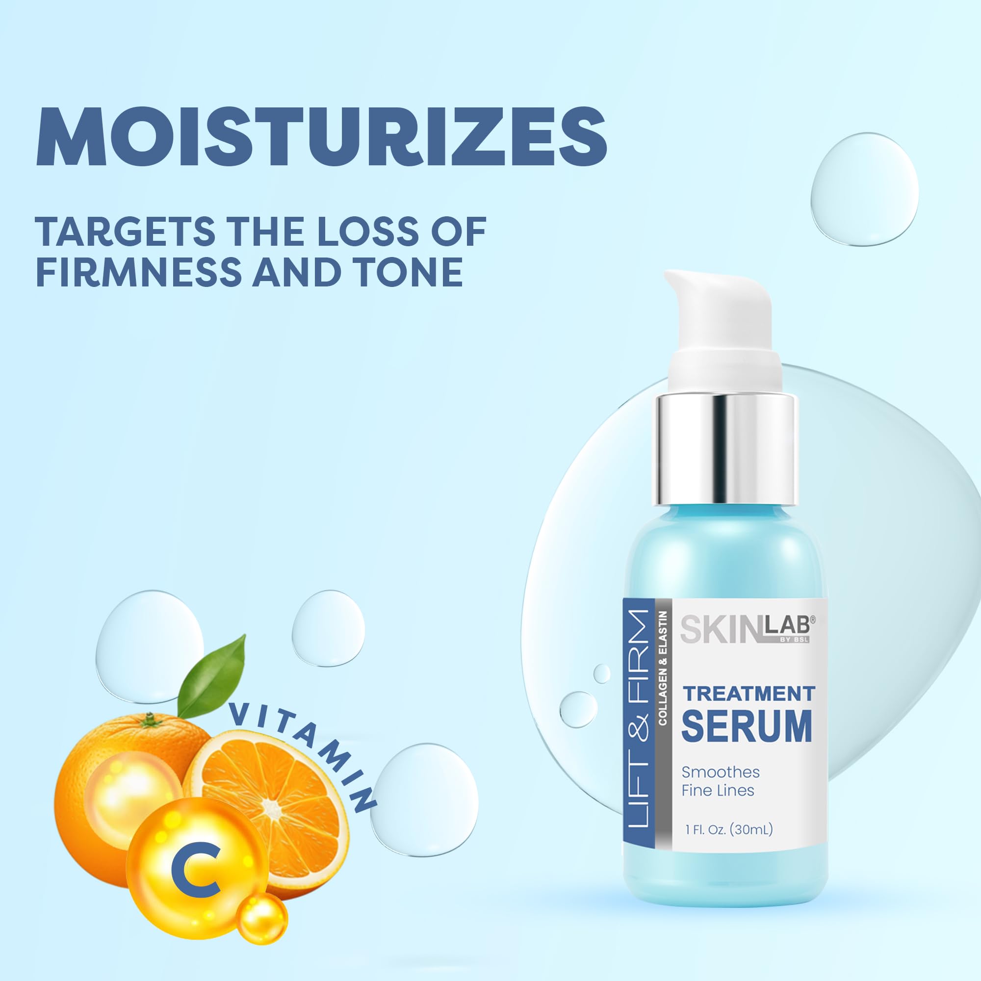 Ingredient scene of SKIN LAB Lift & Firm Serum with vitamins C and E