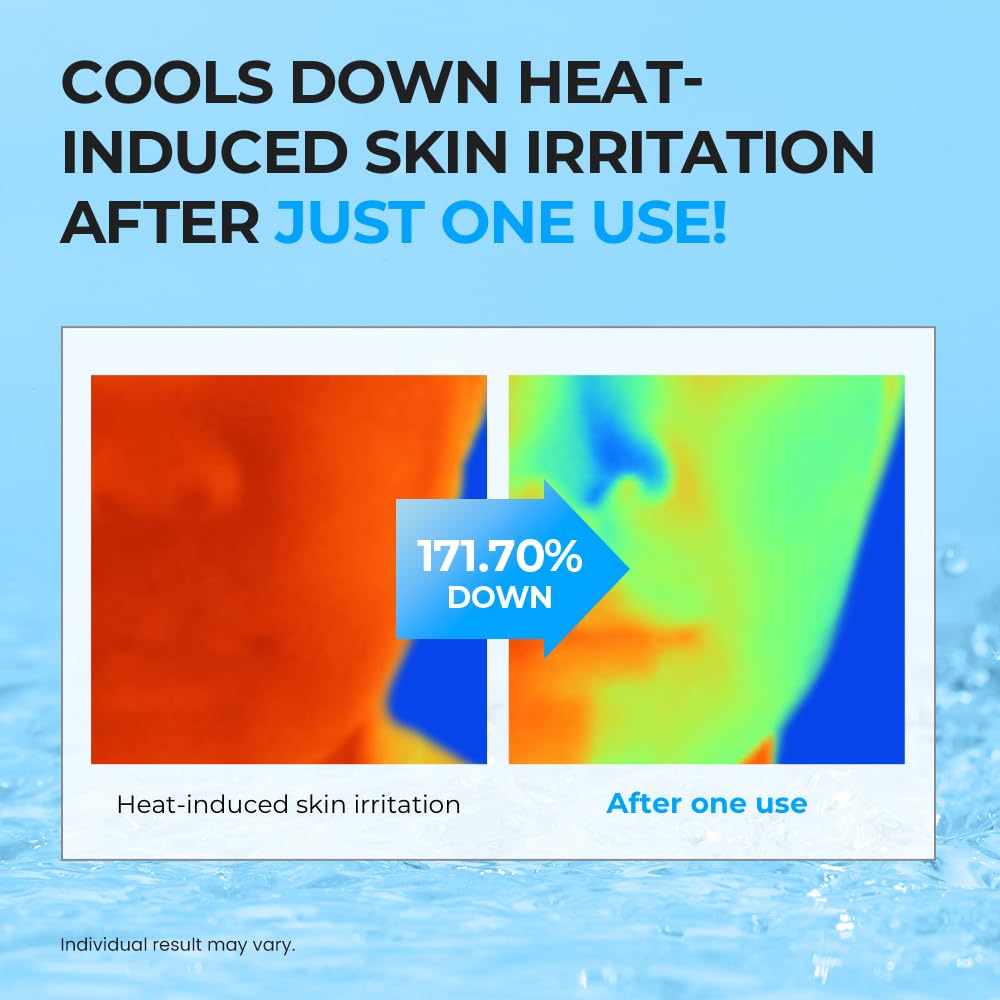 Cooling effect suggested by the Hybarrier Pad against a calm background.