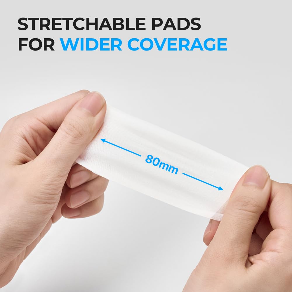 Hybarrier Hyaluronic Pad resting on cheek ready to deliver refreshing hydration.