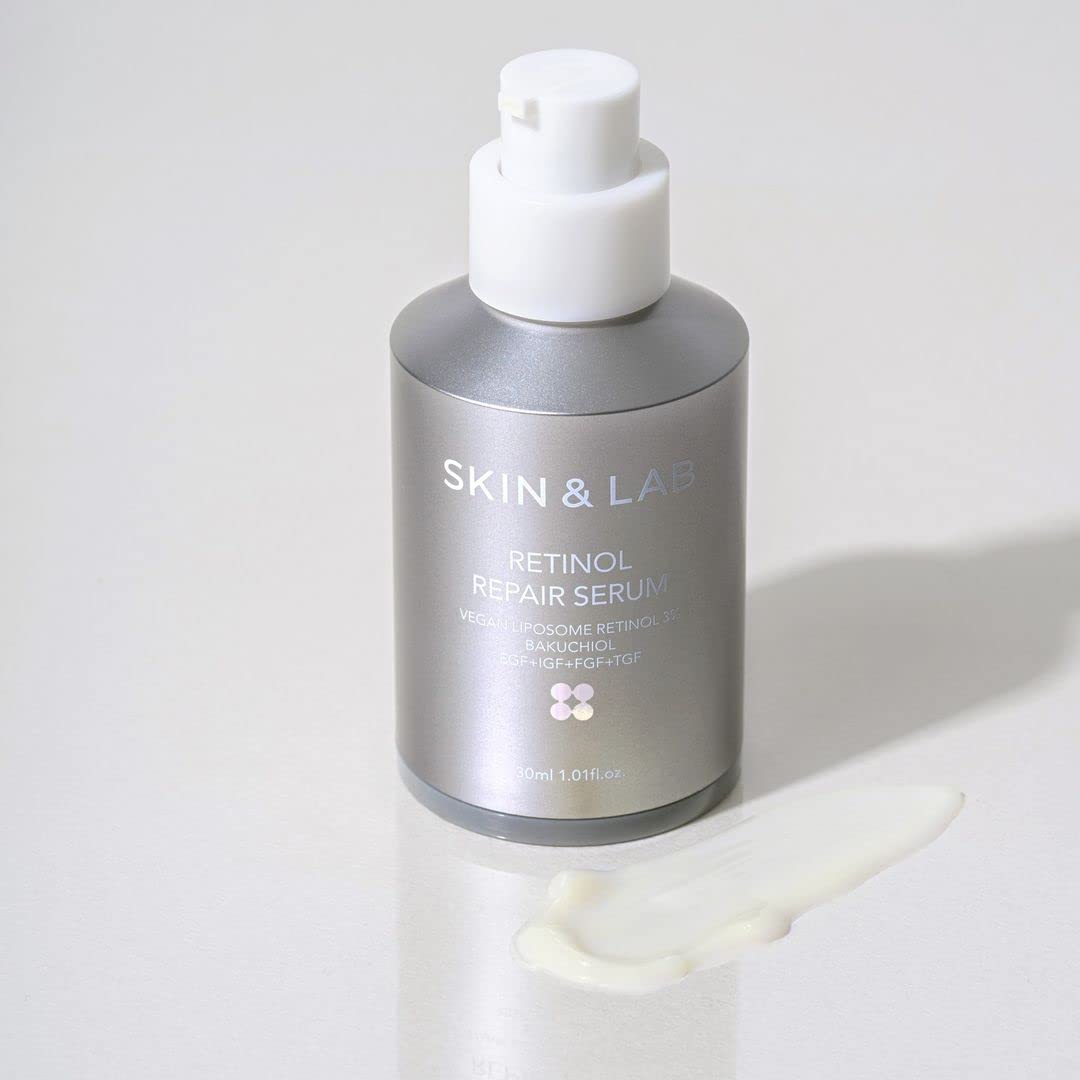 Visual of vegan formula ingredients in SKIN&LAB Retinol Repair Serum