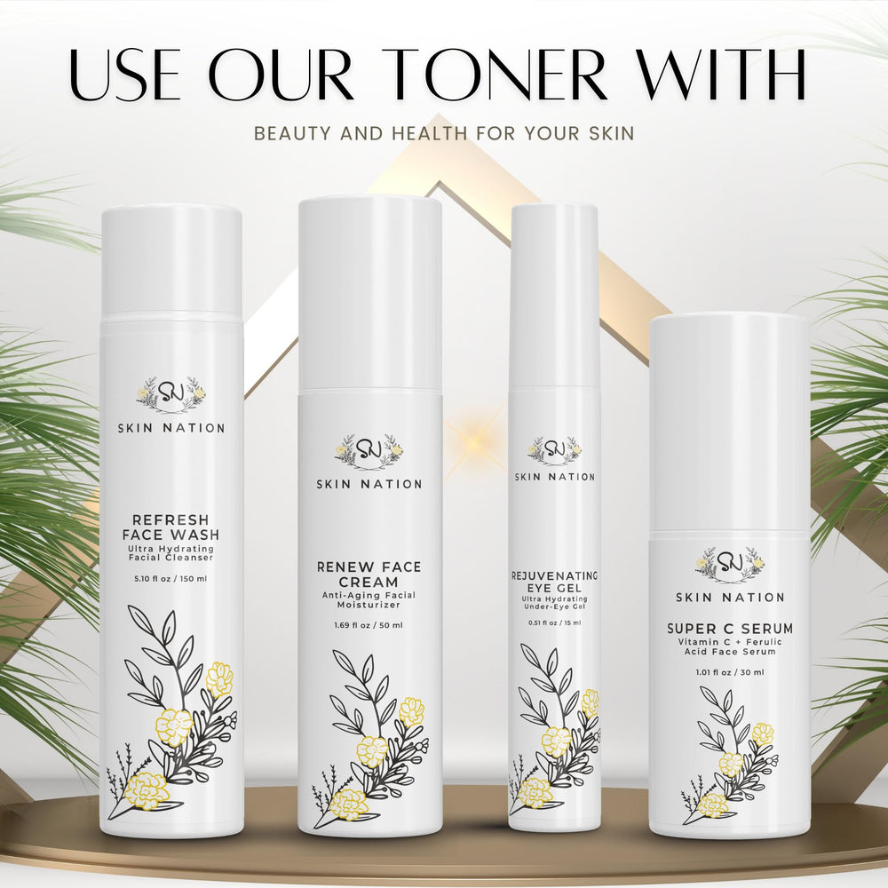 Skin Nation Toner with cucumber and green tea for revitalized, balanced skin