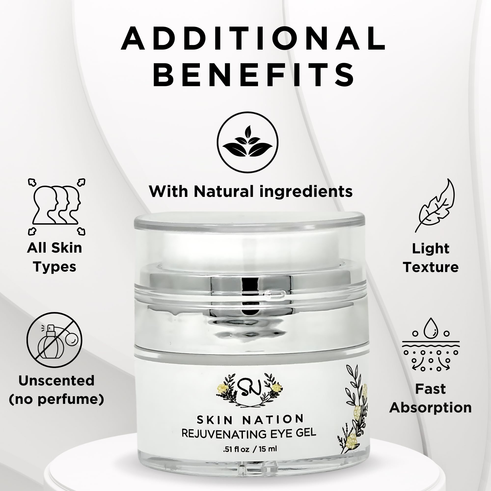 Skin Nation Rejuvenating Eye Gel brightens the under-eye area with green tea antioxidants.