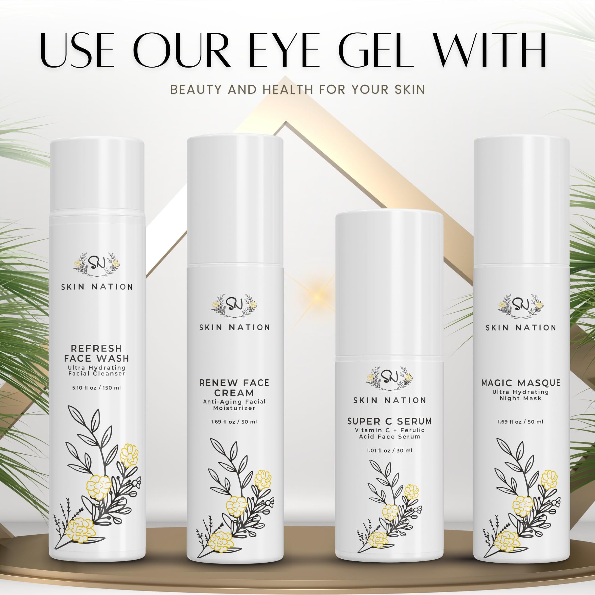 Skin Nation Rejuvenating Eye Gel is lightweight and non-greasy for easy makeup layering.
