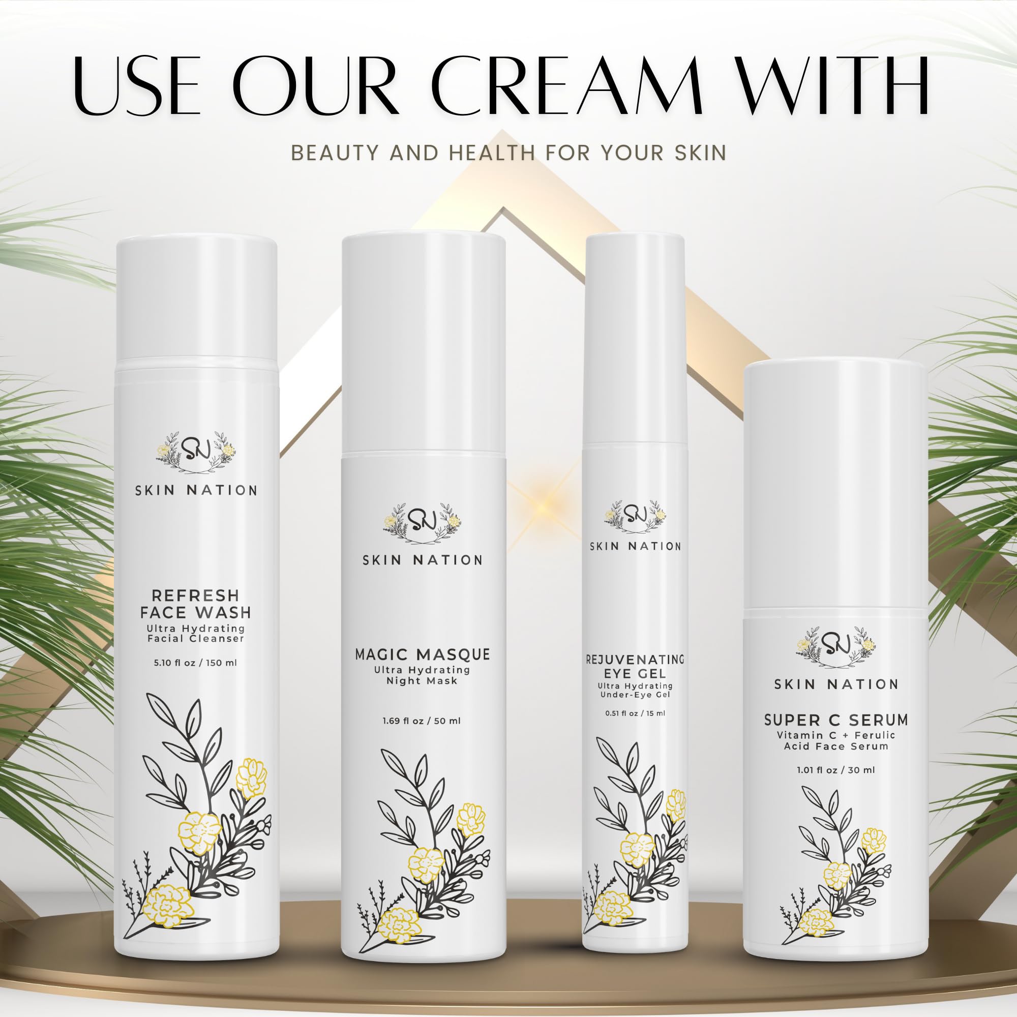 Skin Nation Renew Face Cream peptide elasticity support for a smoother look