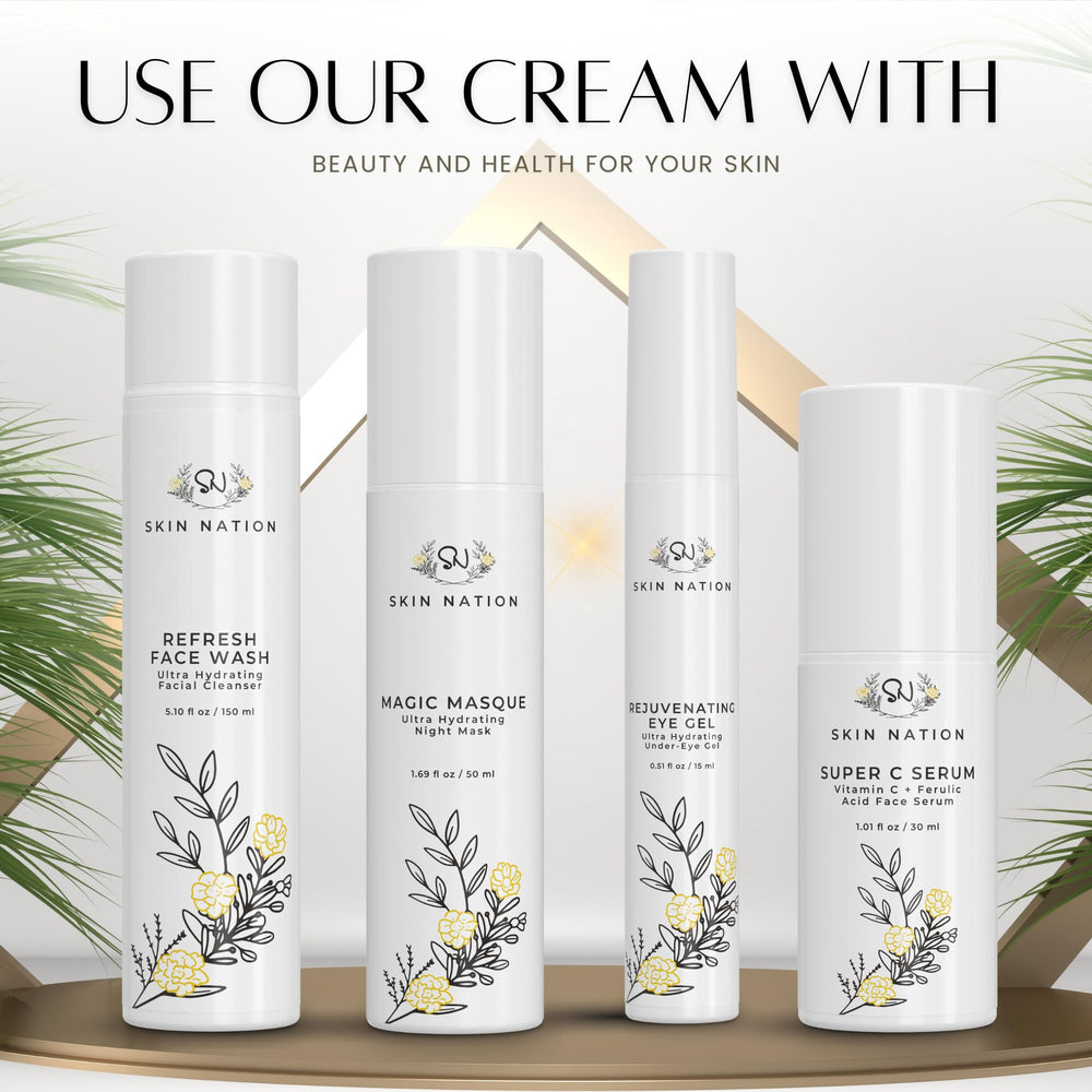 Skin Nation Renew Face Cream peptide elasticity support for a smoother look
