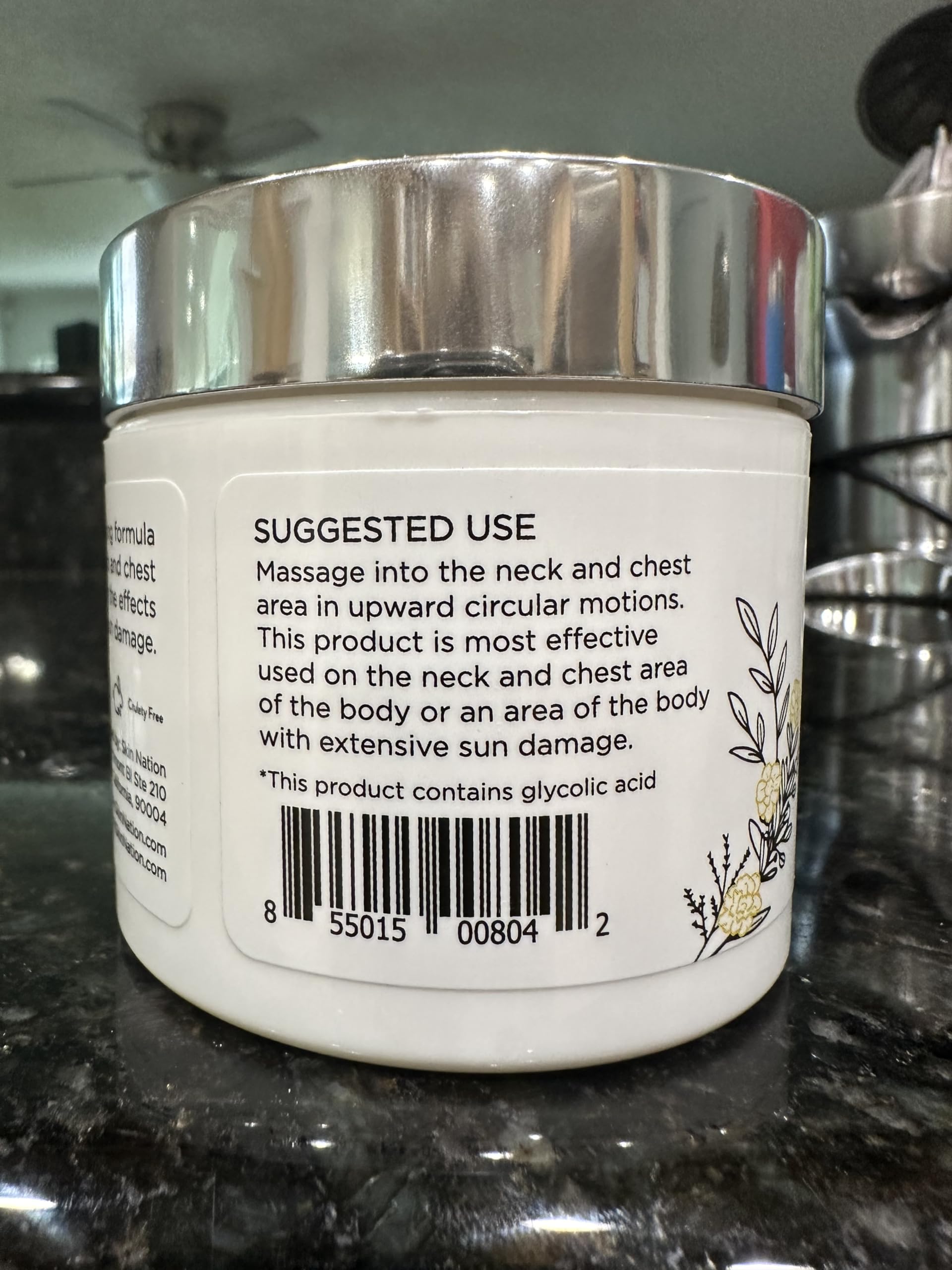 Skin Nation Super Firming Cream non-greasy finish demonstrates quick absorption.