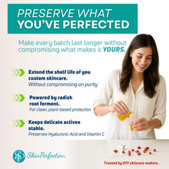 Skin Perfection Leucidal Liquid Complete label shot showing vegan, gluten-free formulation
