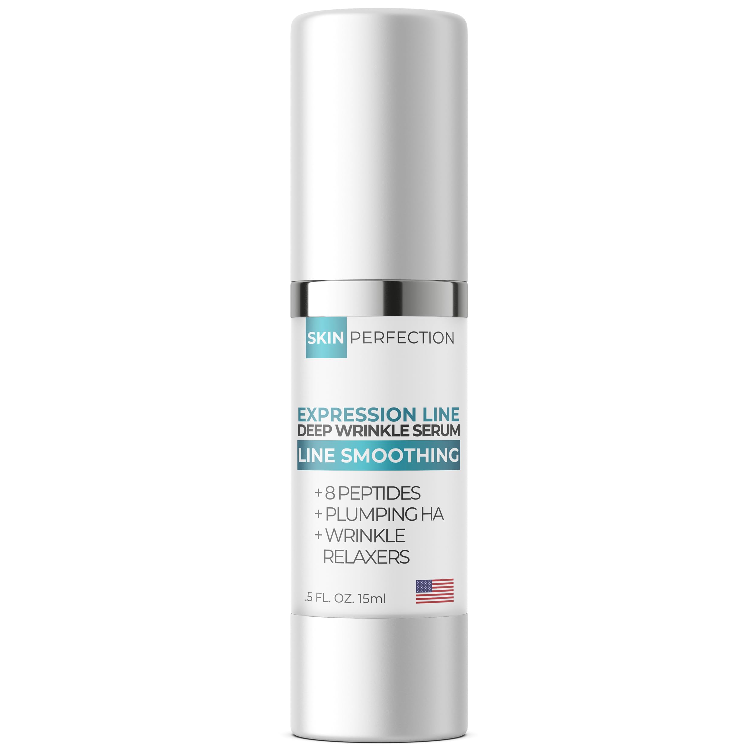 Skin Perfection multi-peptide serum bottle for at-home anti-aging care