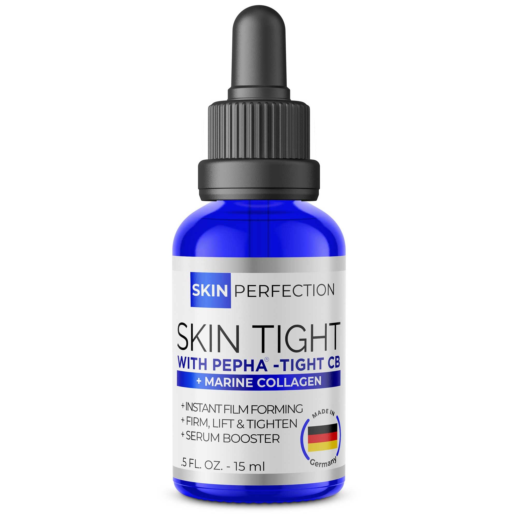 Skin Perfection Pepha Tight bottle with pour spout for easy mixing into skincare formulas.
