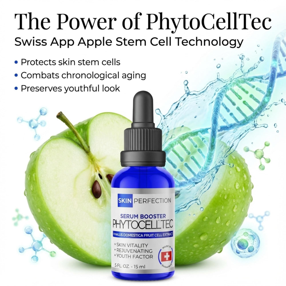 Skin Perfection phytocell tec apple stem cells ingredient displayed for gentle renewal.