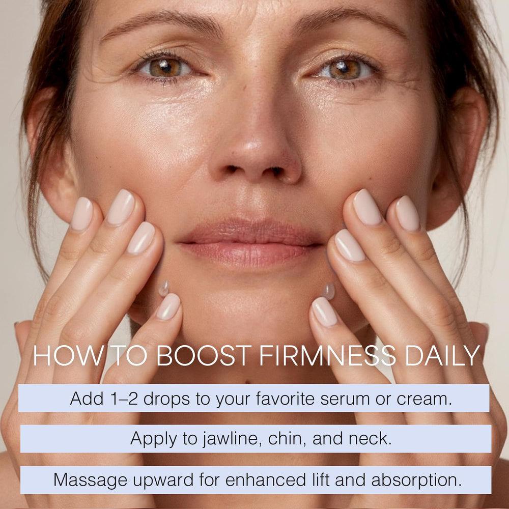 Skin Perfection Progeline Serum Booster neck-tightening application closeup