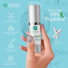 Dropper dispensing Skin Perfection serum for precise application on clean skin.