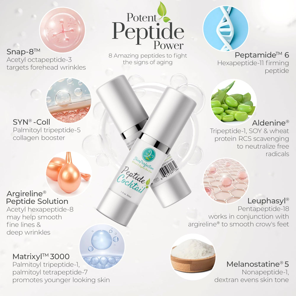 Applying Skin Perfection serum to the face for smoothing and radiance.