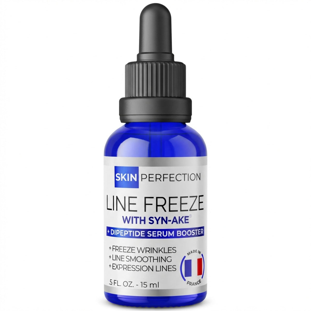 Skin Perfection Syn-Ake serum bottle showing wrinkle-smoothing potential.