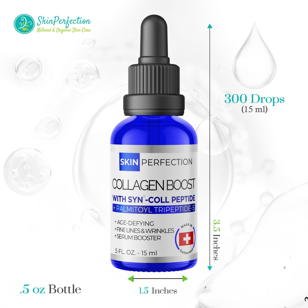 Skin Perfection Syn-Coll Boost bottle shown with lotion base for custom formulations