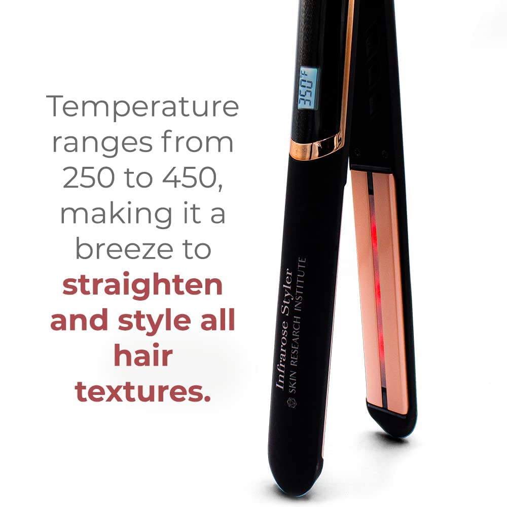Skin Research Institute Infrarose Styler digital controls for easy heat adjustment.